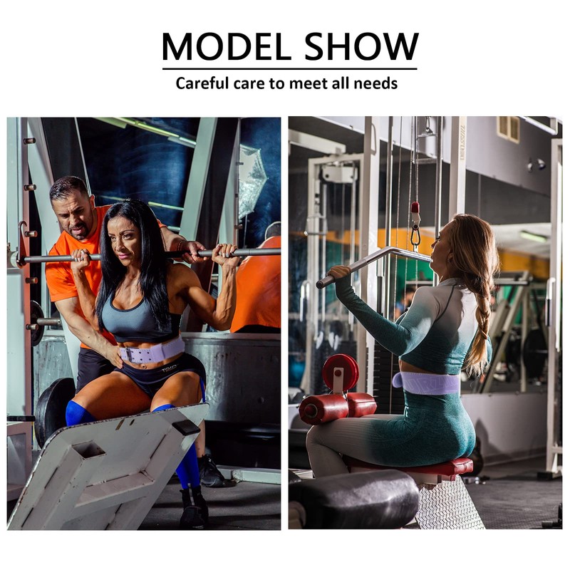 9mm Leather Fitness Weight Lifting Belt for Women&Men with 4