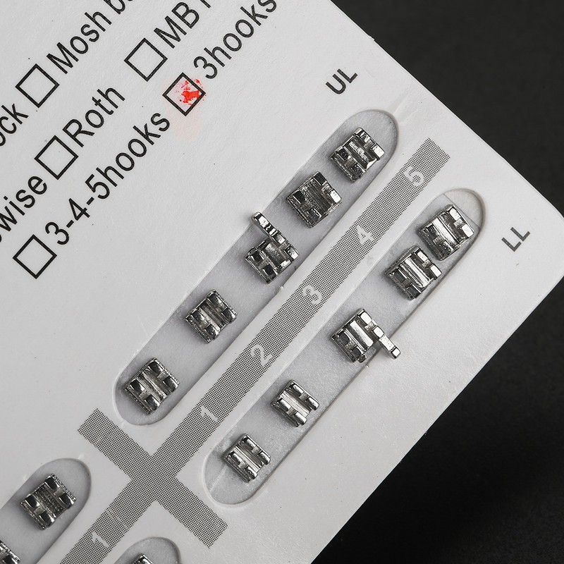 10 Packs Metal Dental Teeth Orthodontics Brackets Braces Mini With