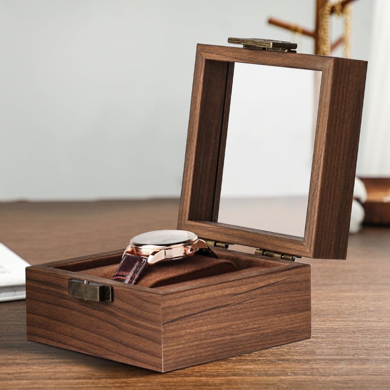 Baskiss Wooden Watch Case Watch Storage Box Collection Case Watch
