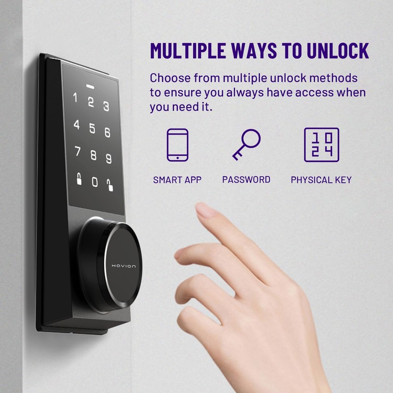 Wireless Video Doorbell w/Smart Lock Set - Incl. Chime, Dual