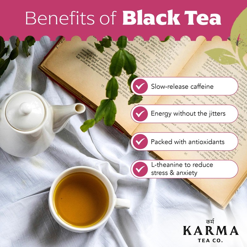 KARMA TEA CO.| English Breakfast Loose Leaf Tea, 40g (32cups)