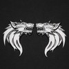 VGOL A Pair 3D Metal Wolf Head Car Stickers Wolf
