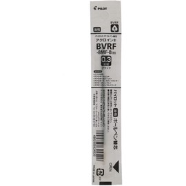 3 x Pilot Acro 500 Permanent Ballpoint Pen Refill, 0.3mm, Black, BVRF-8MF-B