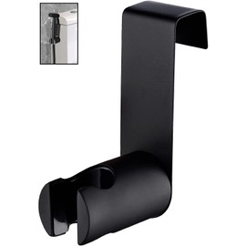 Fat-Cattie Handheld Bidet Sprayer for Toilet, Bidet Holder, Portable Pet Shower, Bathroom Stainless Steel Spray for Personal Hygiene with Hook in Black