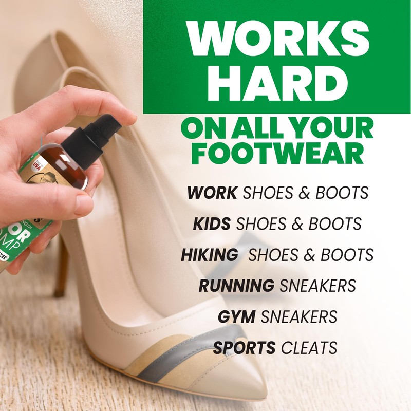Uncle Todd's Shoe Deodorizer Spray - Proven & Powerful Enzyme