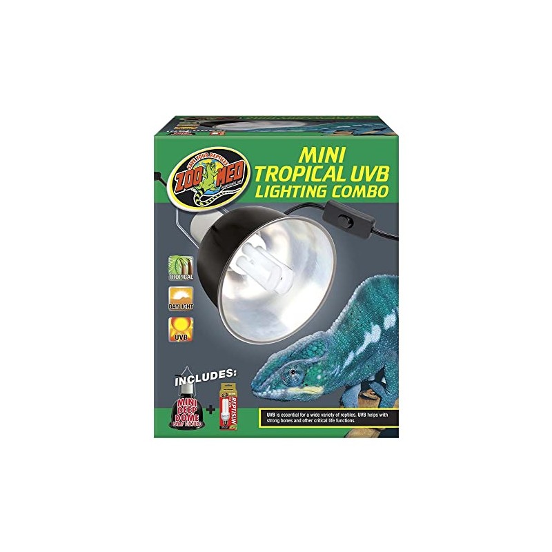 Zoo Med Mini Tropical UVB Lighting Single Combo 100 Watt