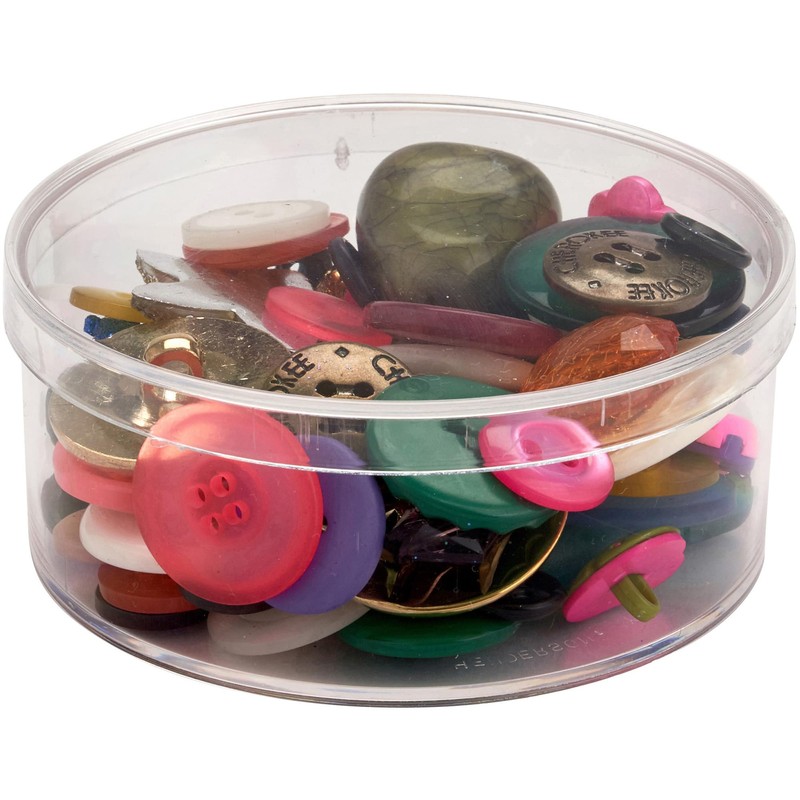 Pioneer Plastics 015C Clear Small Round Plastic Container, 3.3125" W