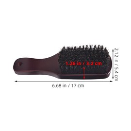 Healeved Thick Curly Hair Styling Men's Barber Fade Brush 2pcs Boar Bristle Beard Brush Cleaning Grooming Tool Neck Duster for Men