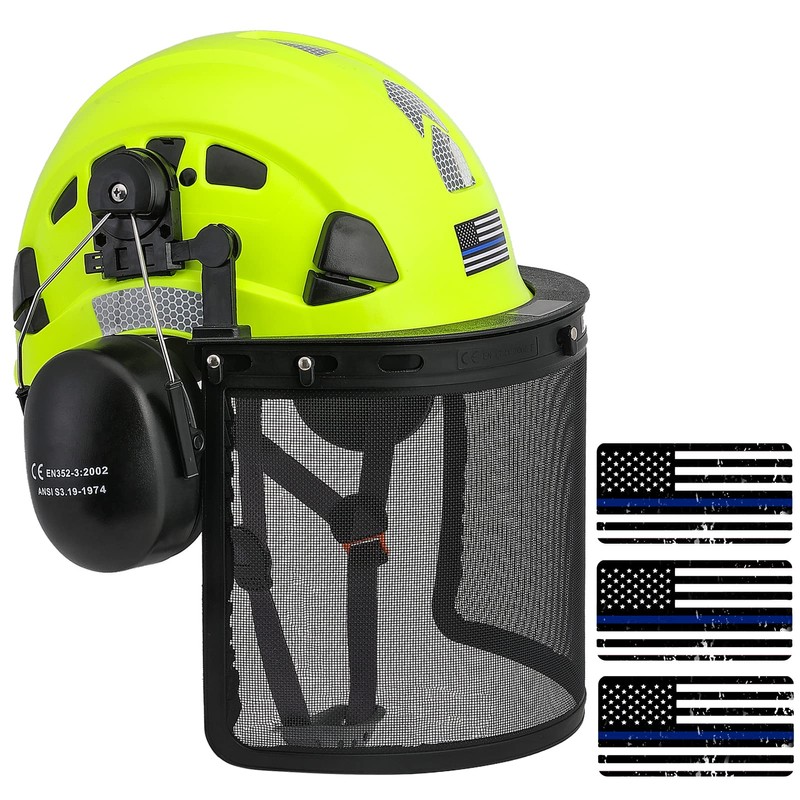 LOHASTAR Forestry Helmet with Face Shield and Ear Muffs Safety