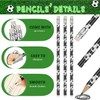 RobLuX 32 Piece Football Pencil Set, Pencil Suit, Football Eraser