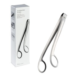 Oaks Leye Tongs, Stainless Steel, Made in Japan, Dishwasher Safe, Comes with Gift Box, Easy to Grip, Good Oil Drainage, Suitable for Frying Tempura and Portioning, AUT1420