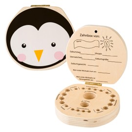 hej kiddo Tooth Box Milk Teeth | Tooth Box for Milk Teeth | Milk Tooth Box Boys & Girls for First Teeth | Tooth Fairy Gifts Boys | Milk Tooth Box (Penguin)