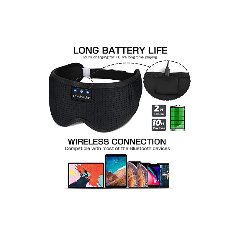 Bluetooth Sleep Mask with Headphones for Better Sleep