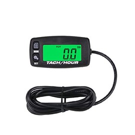 Jayron JR-HM032A Self Powered Digital Tach/Inductive/Maintenance/Waterproof/Backlit/Shutdown Hour Meter,Battery Replaceable,for Lawn Mower Tractor Generators and Pneumatic Equipment