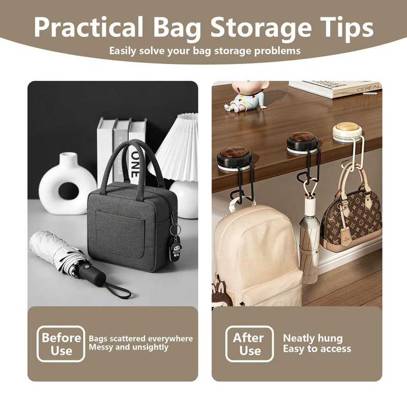 Stuzos Desk Purse Hook and Hanger, Portable Handbag Holder for