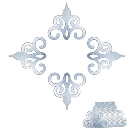 LuckyOpt 20pcs Wall Art Stickers, 2.8" Removable 3D Acrylic Mirror Stickers Decor, DIY Self-Adhesive Mirror Decals for Background/Window/Cupboard (20p,7cm, Silver)