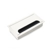 Emuca - Cable organizers for table, rectangular, 160x80mm, recessed, Aluminium,