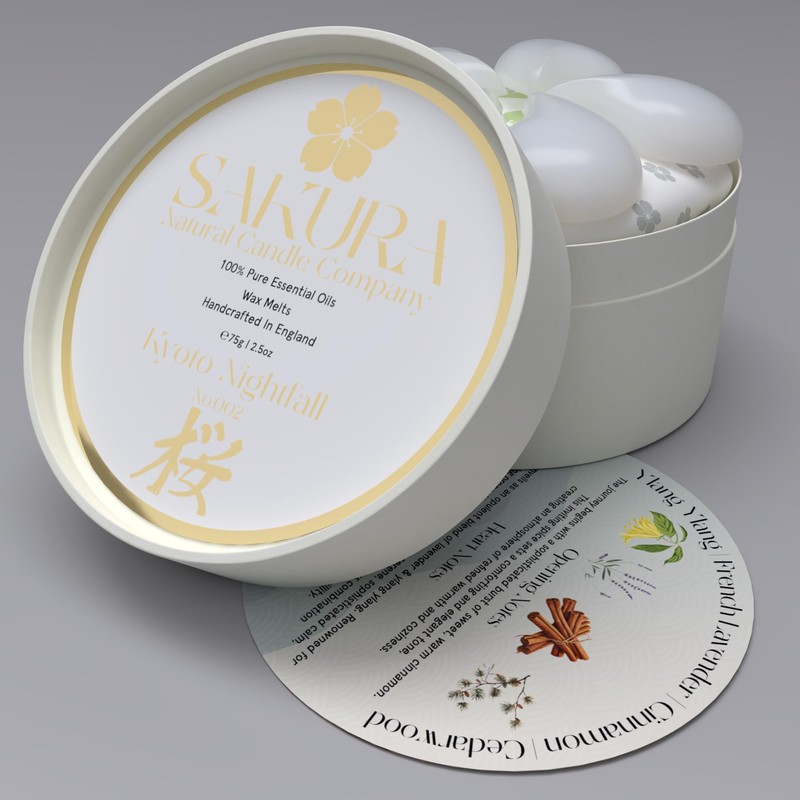 Wax Melts Kyoto Nightfall - Luxury Hand-Poured, Strong Scented with