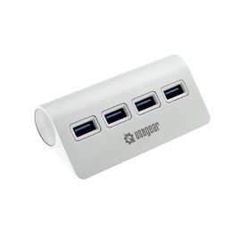 USBGear USBGear 4-Port USB 3.0 Data Hub Sleek Silver for Laptop Applications