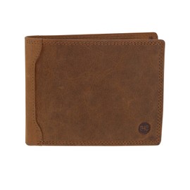 Harrys-Collection HC Men's Wallet Horizontal Buffalo Leather RFID Protection Vintage, Cognac, Vintage