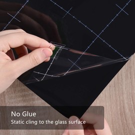 Coavas Total Blackout Window Film 100% Light Blocking Static Cling Frosted Privacy Glass Film for Room Darkening, Day Sleep 29.5 x 78.7 Inches