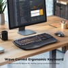 MEETION Wave Ergonomic Keyboard and Mouse Combo with Wrist Rest,