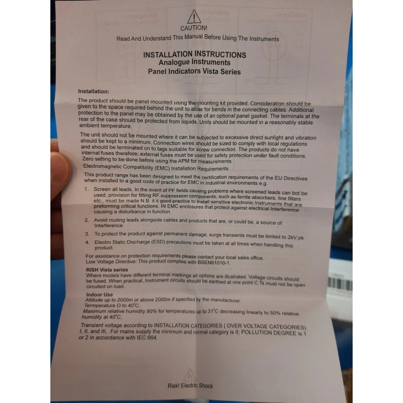 Grainger / Rish Vista Analog Panel Meter, AC 0-25 Amps