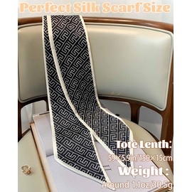 kcctoo 59” Long Silk Like Head Scarf Women's Fashion Square Neck Satin Scarfs for Bag Hair Scarves Gift 59 * 5.9”