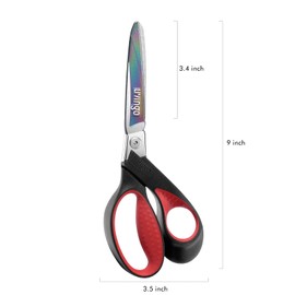 LIVINGO LIVINGO Industrial Scissors Heavy Duty: 9" Professional Multipurpose Shears Sharp Stainless Steel - Forged Titanium Coated Scissors for Fabric Sewing Carpet Craft Workshop Outdoor Home Office