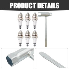 Ollanoos BPMR7A Spark Plug Kit, Replacement for Husqvarna 36 41 61 66 136 137 141 142 181, Replacement for STIHL MS170 MS170C MS171 MS180, Replaces RCJ6Y RCJ7Y WSR5F L7T