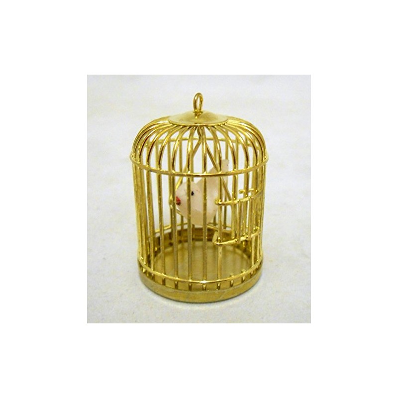 Puppenhaus Miniatur 1:12 Haustier Zubehör Vogel in Käfig Vogelkäfig