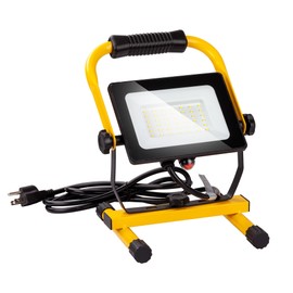 Stanlips 30W LED Work Light, 5000LM Portable Flood Lights, 6ft Cord with Plug & Switch IP66 Waterproof,5000K,Adjustable Working Lights for Workshop, Garage, Construction Site