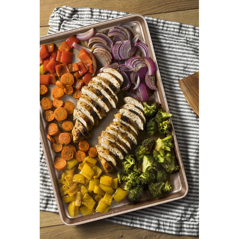 COOK WITH COLOR Bakeware Non Stick Baking Sheet, Champagne, 10x15