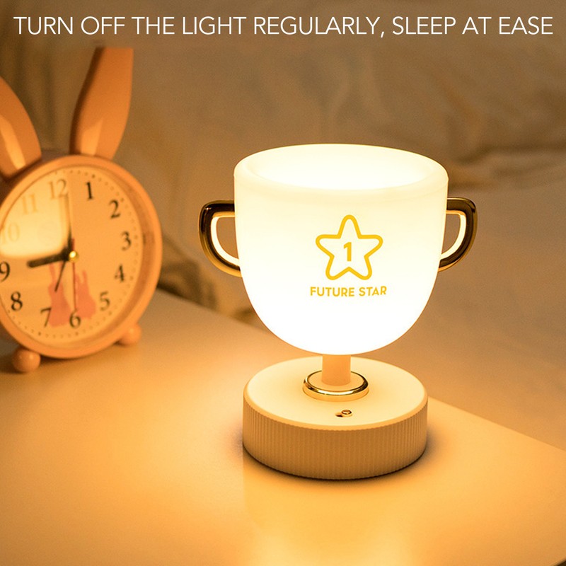 Pen Holder Trophy Night Light USB Charging Bedroom Bedside Mood