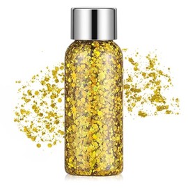 Gel Con Purpurina Para El Cuerpo Lentejuelas A Escala De Sirena, Piel Crema Brillante De Larga Duración - Sombra De Ojos, Uñas De Labios, Brillos Corporales Lentejuelas de Sirena Gel Purpurina Maquillaje Decorar Festival (2#)