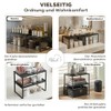 Spice Rack Set of 2 Bamboo and Metal Kitchen Organiser