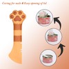 Sheldamy Silicone Pet Food Spoon, Cat Food Can Opener Paw,