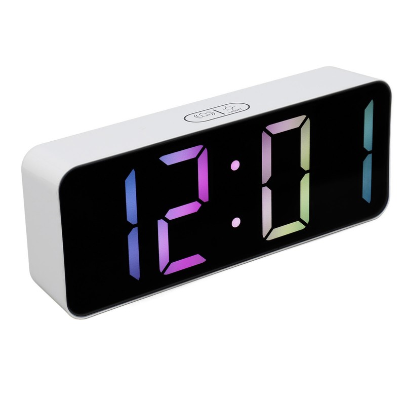 LED Clock Dual Mode Auto Dimming Temperature Display Snooze Function