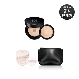Hera CJ Exclusive Black Cushion Foundation Duo SPF34/PA++ Original 15g + Refill 15g 1004396 27N1 / 헤라 CJ단독 블랙 쿠션 파운데이션 듀오 SPF34/PA++ 본품15g+리필15g 1004396 27N1