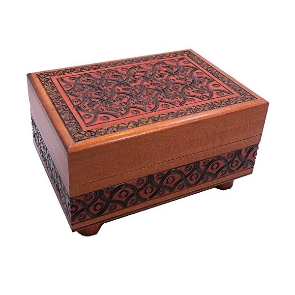 Artistic Carved - Secret Wooden Puzzle Box