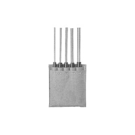 HHIP 8600-4103 5 Piece Extra-Long Drive Pin Punch Set with Black Nitrate Finish, 8" Overall Length