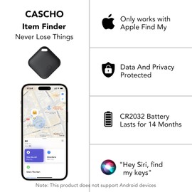 Air Tracker, Bluetooth Tracker Tag-4 Pack, Compatible with Apple Find My (iOS Only), Key, Luggage, Suitcase and Pet Item Finder, 90dB Beeping, IP67 Waterproof, Replaceable Battery, Worldwide Tracking.
