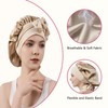 YMWALK Double-Sided Satin Sleep Bonnet with Bow - Adjustable Silk-Like
