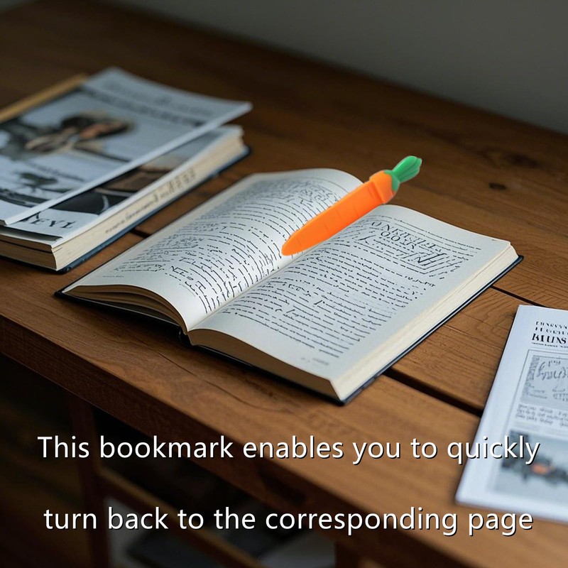 3 Pcs Silicone Bookmarks Cool Unique Bookmarks Corner Bookmark Carrot
