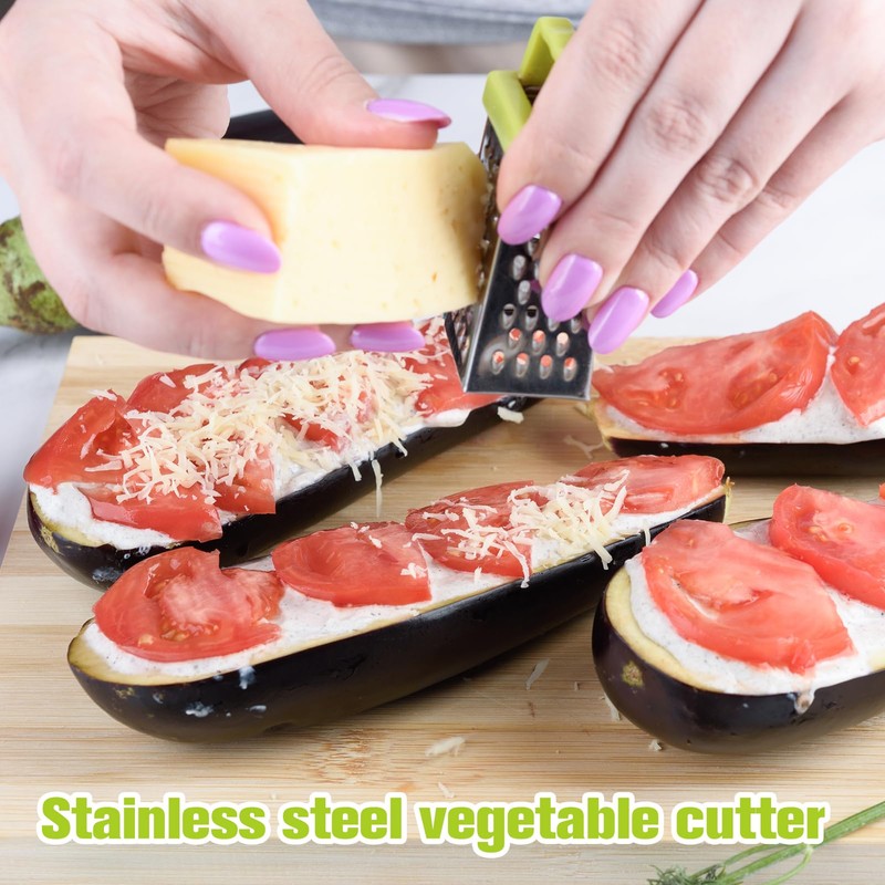 9PC Mini Cheese Grater, Box Grater and Multi Functional Vegetable