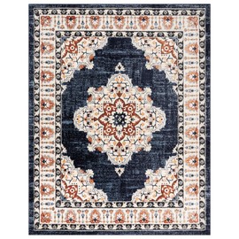 Gertmenian Modern Indoor Area Rug - 6x9 Medium, Non-Shedding & Stain-Resistant, Ideal for High Traffic Areas in Living/Dining Room, Bedroom, Office - Traditional, Khelo Blue, 29501