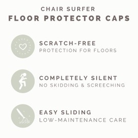 Chair Leg Caps Floor Protectors - (Pipe/16 Piece Set) | Double Felt for Easy Hardwood Floor Protection, No Noise, No Dust, Stronger Grip (24-25mm)