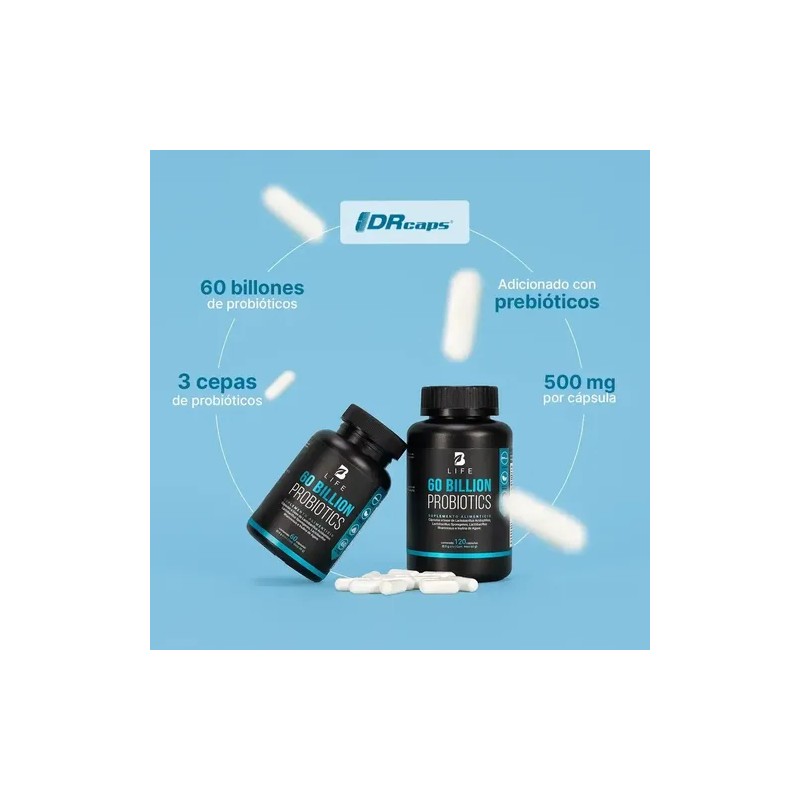 Suplemento Alimenticio 60 Billion Probiotics 60g B Life