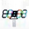 KOSUMOSU Multi-Color Digital Clock, 7 Color LED Clock, Adjustable Brightness,