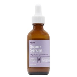 Belfiore Herbal 100% All Natural Super Serum – Vitamin A, C & E + Ferulic Acid | Brightens Skin | Plant-Based, Non-GMO for Face & Neck - Made in the USA (2oz)